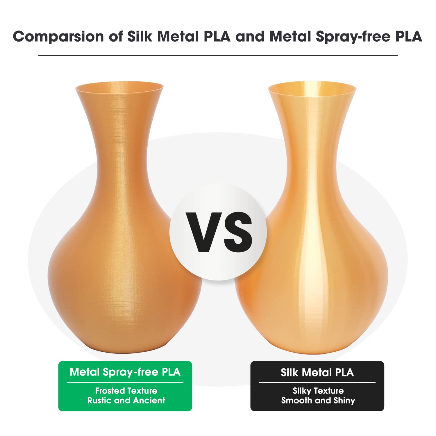 eSUN Metall PLA Filament 1.75mm, Metallisches Sprühfrei 3D Drucker Filament PLA, Maßgenauigkeit +/- 0.05mm, 1KG Spule (2.2 LBS) 3D Druck Filament für 3D Drucker, Bronze 8