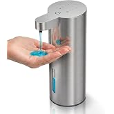 Walkinstin Automatic Soap Dispenser, Stainless Touchless Liquid Soap Dispenser, Electric Auto Dish Soap Dispensers Wall Mount, 4 Adjustable Volumes for Kitchen &amp; Bathroom