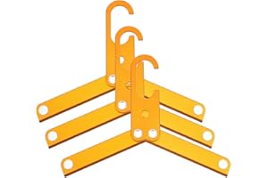 LALAFINA 3pcs Metal Foldable Heavy Duty Hangers Space Saving Travel Shirt Coat Hangers Portable for Camping