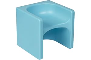 ECR4Kids Tri-Me 3-In-1 Cube Chair, Kids Furniture, Cyan