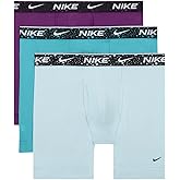 Nike Men's Dri-Fit Essential Cotton Stretch Boxer Brief, 3pk, Glacier Blue/Dusty Cactus/Viotech, L