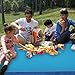 G4Free Sand Free Compact Outdoor Beach/Picnic Blanket- Huge-9’ x 10’ for 7 Adults- Best Mat for Festivals & Hiking-Ripstop Nylon Oversized Lightweight & Portable with Anchor for Camping(Blue)