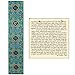 TALISMAN4U Jewish Mezuzah Case with Scroll Blue Floral Ornament Israel Judaica Wood Door Mezuza 5 Inch