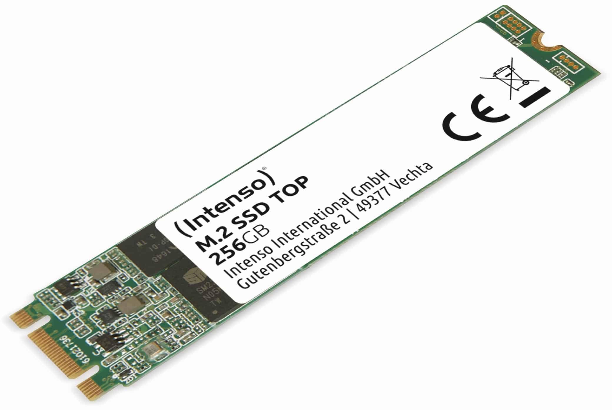 Intenso Internal M.2 SSD SATA III Top, 256GB, 520MB/second