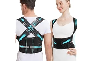 GZBBJ Back Brace Posture Corrector for Women and Men, Upgraded Full Back Brace Support, Adjustable Shoulder Back Support, Upper and Lower Back Pain Relief - Scoliosis, Hunchback, Hump, Thoracic, Spine Corrector (Medium)