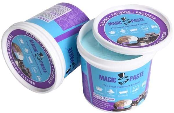 MAGIC PASTE™ ALL-PURPOSE CLEANING PASTE – 16 OZ. – FOR DISHES, KITCHEN SINKS, SHOES, METAL, CERAMIC, GLASS STOVETOPS, CAR WHEELS & MORE