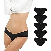 CUFT® Women’s TENCEL™ - NON-TOXIC - Bikini Underwear – Breathable, Plastic-Free Fabric, Lightweight & Odor Reducing - 5 Pack