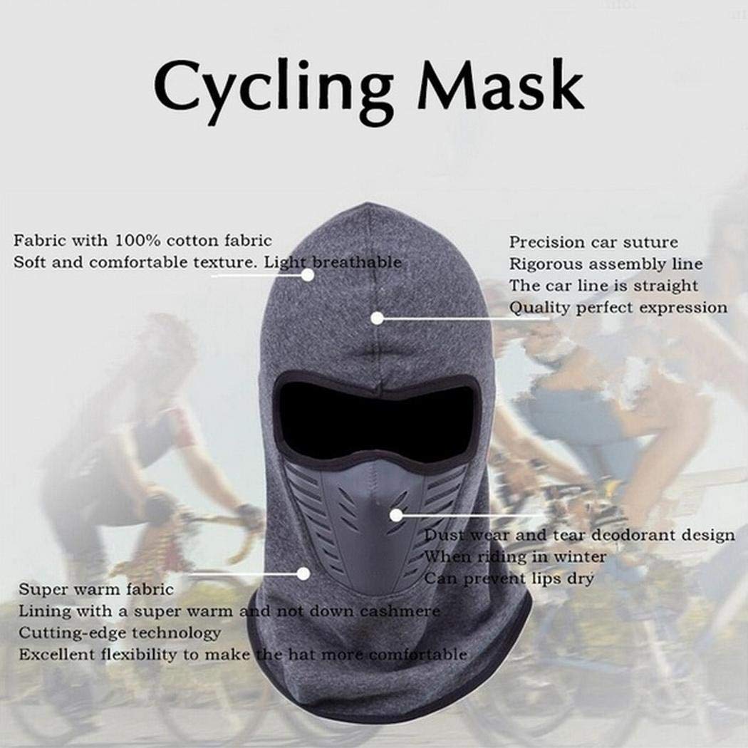 Zippem Unisex Ski Mask Winter Outdoor Sports Patchwork Windproof Warm Face Mask Masks & Shields