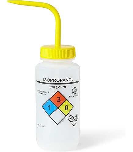 DETO×4bottles Acetone Wash Bottle, 4 Color, 500mL, PK6