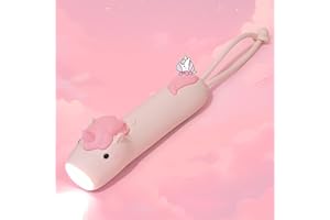 CoolGift Mart Silicone Unicorn Flashlight, Rechargeable Dimmable Hanging Night Light for Camping, Night Walks and Home Use, A
