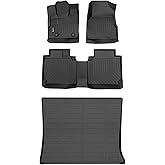 HAFIDI Automotive Floor Mats & Cargo Liner for GMC Terrain 2012-2017 & Chevrolet Equinox 2012-2017 All Weather Protection Full Set- Black