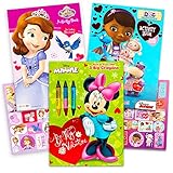 Disney Valentines Day Coloring Books Super Set with Stickers (3 Books Featuring Minnie Mouse, Doc McStuffins and More!)