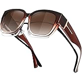 MEETSUN Oversized Fit Over Glasses Sunglasses for Women Men Large Trendy Polarized Sunglasses for Driving UV Protection