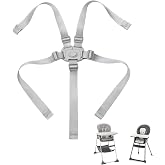 High Chair Straps Compatible with Graco Everystep 6 in 1 High Chair, Replacement Straps High Chair Harness Fit for Graco Highchairs, Universal Adjustable 5 Point High Chair Harness Belt Accessories