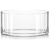 Royal Imports Glass Cylinder Flower Vase 4" Tall, 8" Opening, Clear | Cylinder Vases for Centerpieces for Tables, Floating &amp; Votive Candle Holders Wedding Decor, Storage, Home &amp; Event Decorations