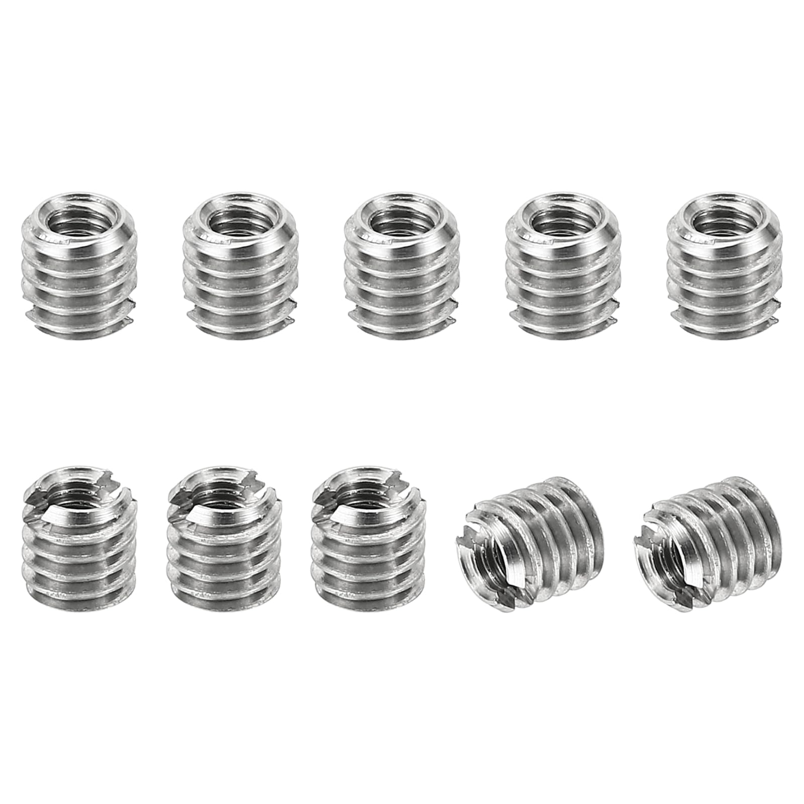 PATIKIL Thread Adapters Sleeve Reducing Nut, 10 Pcs M4*0.7 Male to M2.5 * 0.45 Female Repairing Insert Nut Screw Reducer Conversion Stainless Steel Fastener 4mm