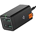 Spigen GaN III 65W 4-Port USB C Charging Station, USB-C PD & USB-A Fast Charge for MacBook/iPad/iPhone/Vision/Galaxy/HP/Dell/XPS/ASUS/Steam Deck Laptops