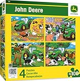 MasterPieces  John Deere 4-Pack Multipack 100 Piece Puzzles