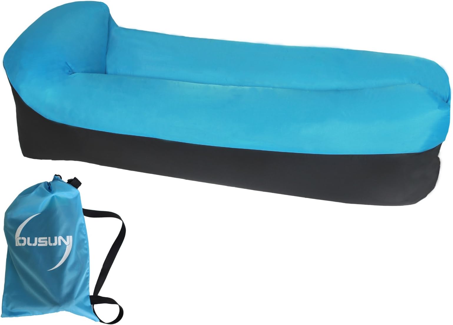 ousun Inflatable Lounge Chair, airsofa, Inflatable Lounger, Ideal for Music Festival and Camping, Inflatable air Lounger-Blue