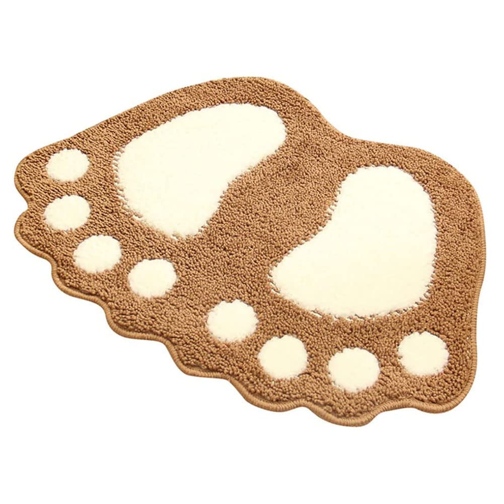 G-LIKE Cute Paw Shaped Bathroom Rug Non-Slip Bath Mat 23.6 "X 15.7 "(60cm X 40cm), Toilet Bathtub Doormat Absorbent Quick-drying Washable Durable