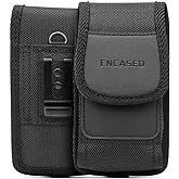 Encased XL Cell Phone Pouch Holster Compatible with Samsung Galaxy S23 /S24 /S25 Ultra, iPhone 14/15/16 Pro Max Belt Clip Holder (Large Case Compatible)