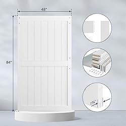 SmartStandard 48 x 84 inch White Slidng MDF Barn