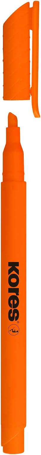 Kores, Fine Orange Fluorescent Highlighter Pens, High Liner, Water Based-Ink Highlighter Pen Set including Ergonomic Shape - Image 4