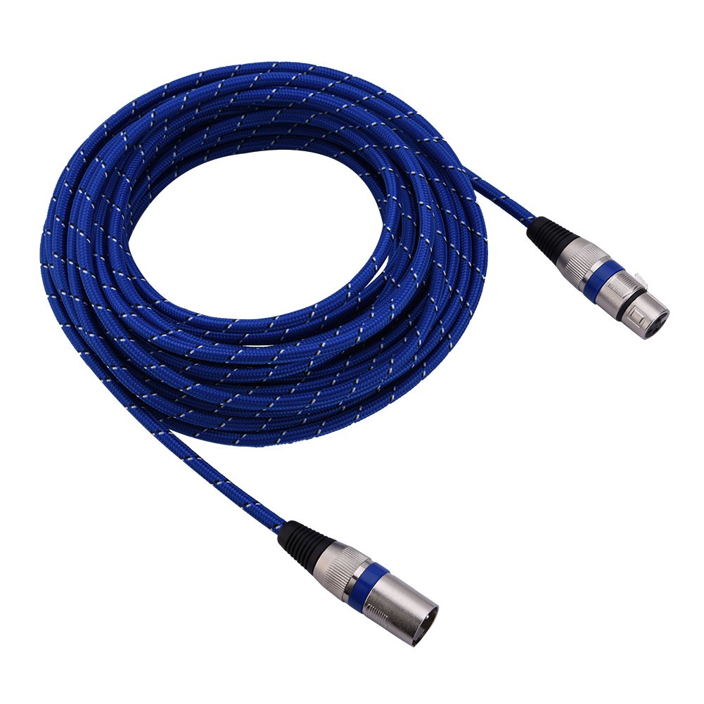 Zerone XLR Cables Male to Female Micro Cable Lead Mini XLR 3Pin Audio Cable Balanced XLR/Mic Patch Cable For Amplifiers Microphones Mixer (10m)