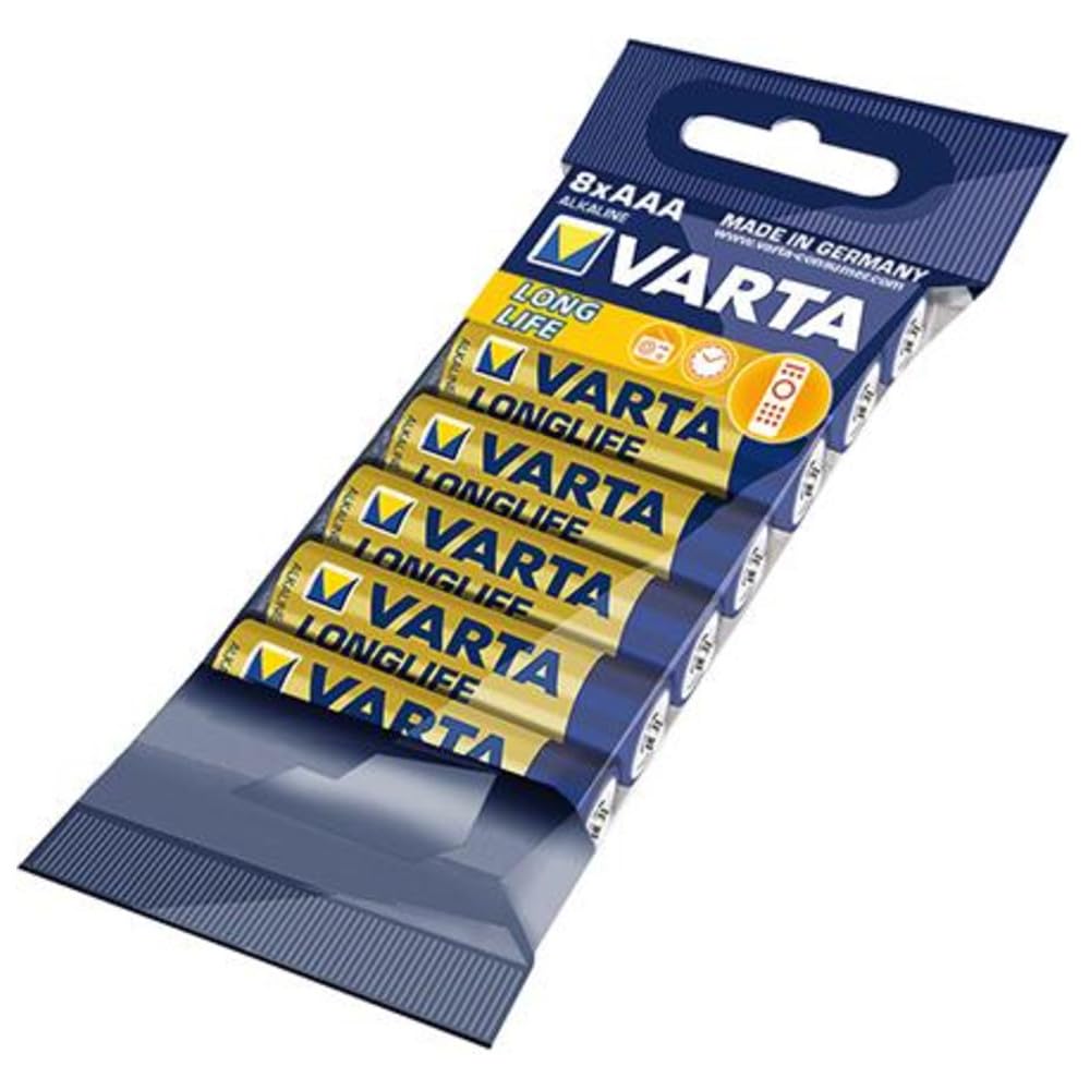Varta AAA Alkaline Battery Pack of 8 - Longlife