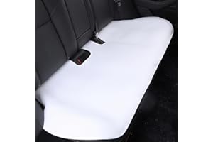 RuiYue Carry Custom Car Rear Seat Cushion for Tesla Model 3, Car Seat Cover, Premium Flannel Fabric, Soft and Non-Slip (White, 1Pcs)