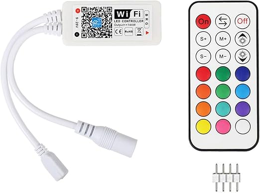 rgb tira led wifi controlador alexa google home ifttt compatible controlado por wifi app con control remoto rf de 21 botones 16 millones de colores 20