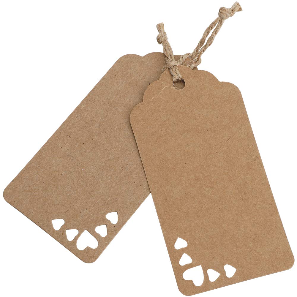 150 Etichette Regalo Natalizie In Carta Kraft - Forme Stella E