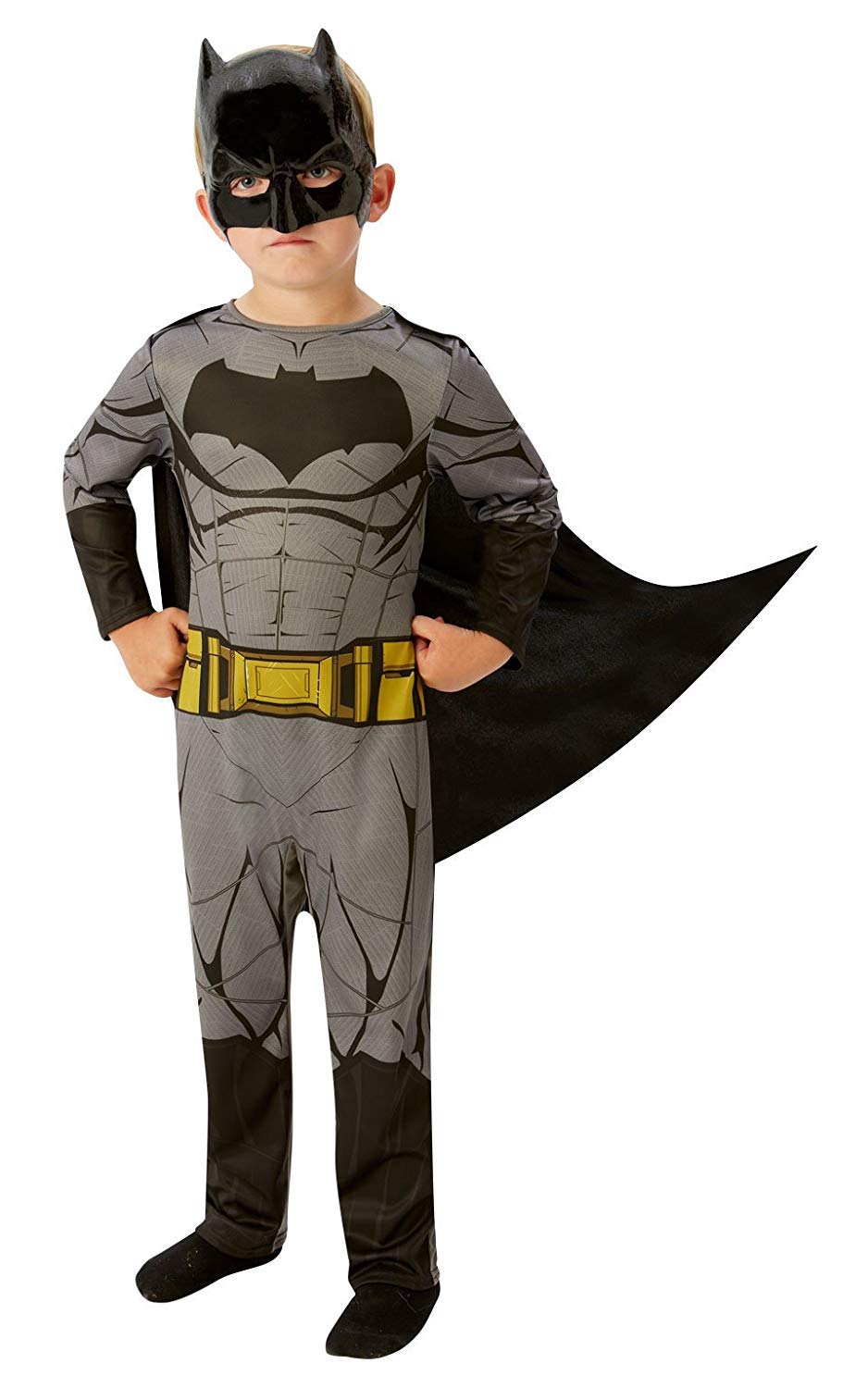 Rubie's 640807S Official DC Justice League Batman Costume, Kids', Small (Age 3-4 Years, Height 104 cm) Halloween