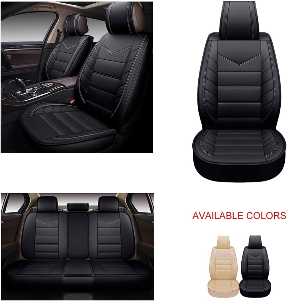OASIS AUTO OS003 Leather Car Seat Covers, Faux Leatherette