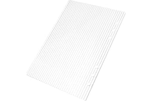 Angoily A5 Acrylic Binder Cover, Transparent 6 Hole Budget Binder for Office Use, Acrylic Protector 6 Hole Jacket View Window Removable Design