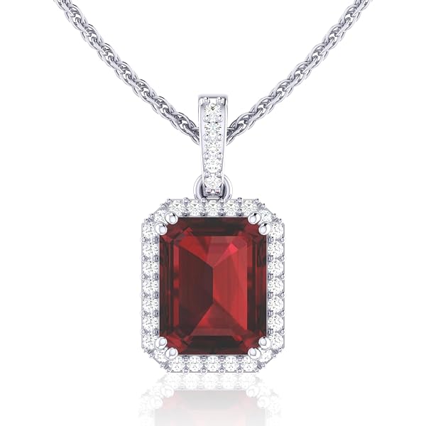 Dazzlingrock Collection 1 Carat Princess Black Diamond Pendant Necklace - 18K White Gold, 18" Chain - View #4