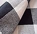 UKELER Buffalo Plaid Rugs- Machine Washable Black and White Checkered Plaid Rug Hand-Woven Buffalo Checkered Kitchen Runner Rugs 51.2''x23.6''