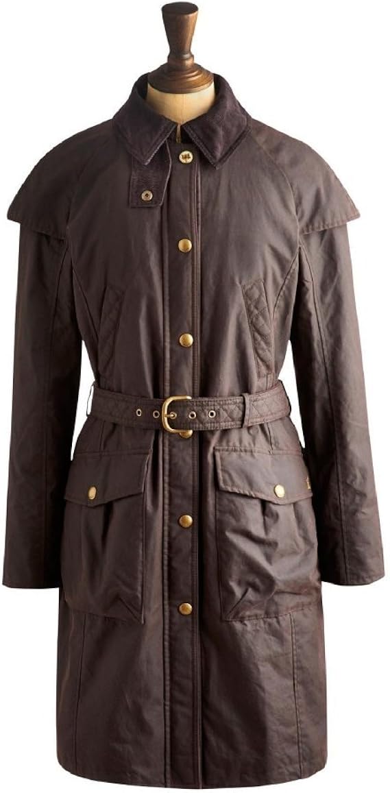 Joules Catherine Ladies Wax Jacket (R) Dark Brown 20 Amazon.co.uk