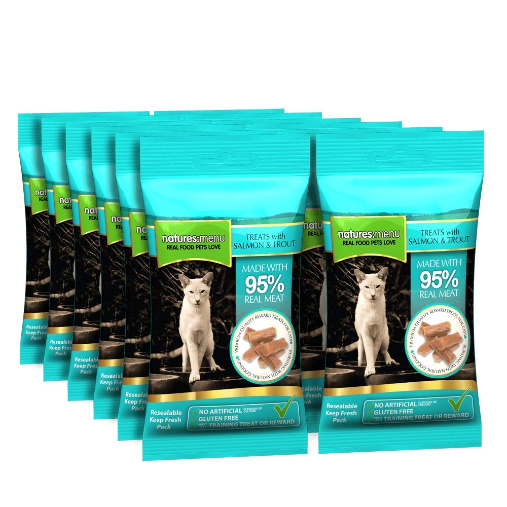 Pack Ahorro 223412 x 60 Grs Natures Menu Cat Snacks Salmón y Trucha