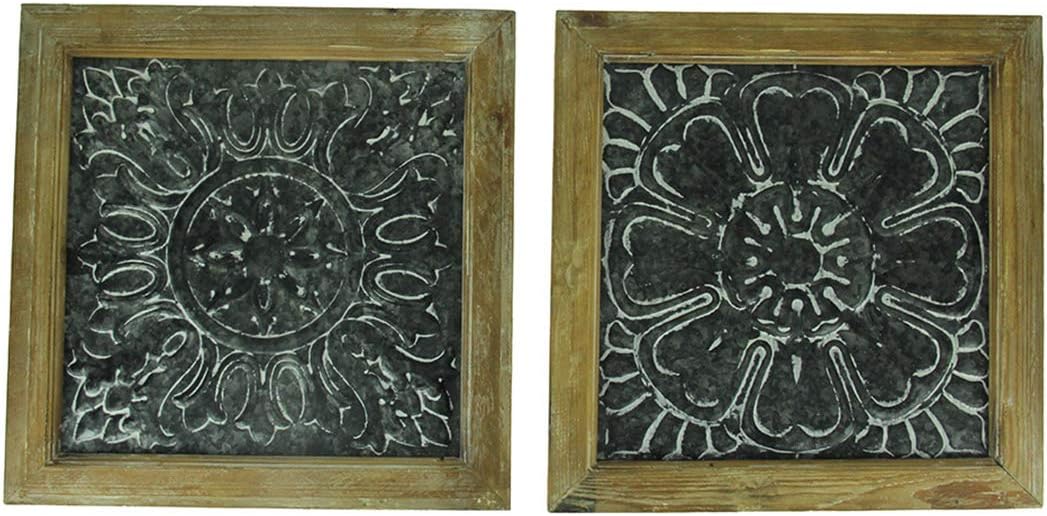 PD Home & Garden Embossed Metal Wood Frame