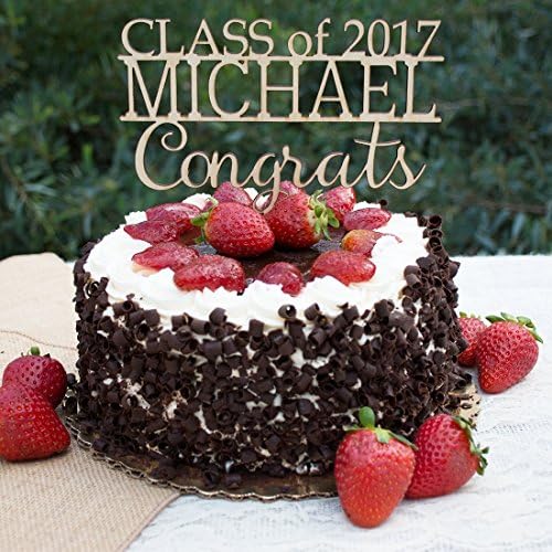 Graduation Wood Cake Topper - Personalized with Class of Year and Name