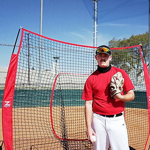 ZELUS 7×7ft Baseball and Softball Practice Net, Portable Baseball Net