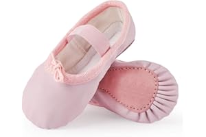 EASTBUDDY Toddler Ballet Shoes for Girls Baby Ballet Slippers Leather Full Sole Women Ballerina Dance Shoes