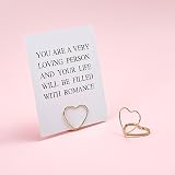 HarmonyCrafts 32Pcs Metal Heart Photo Holders Picture Stands Name Clips view 3