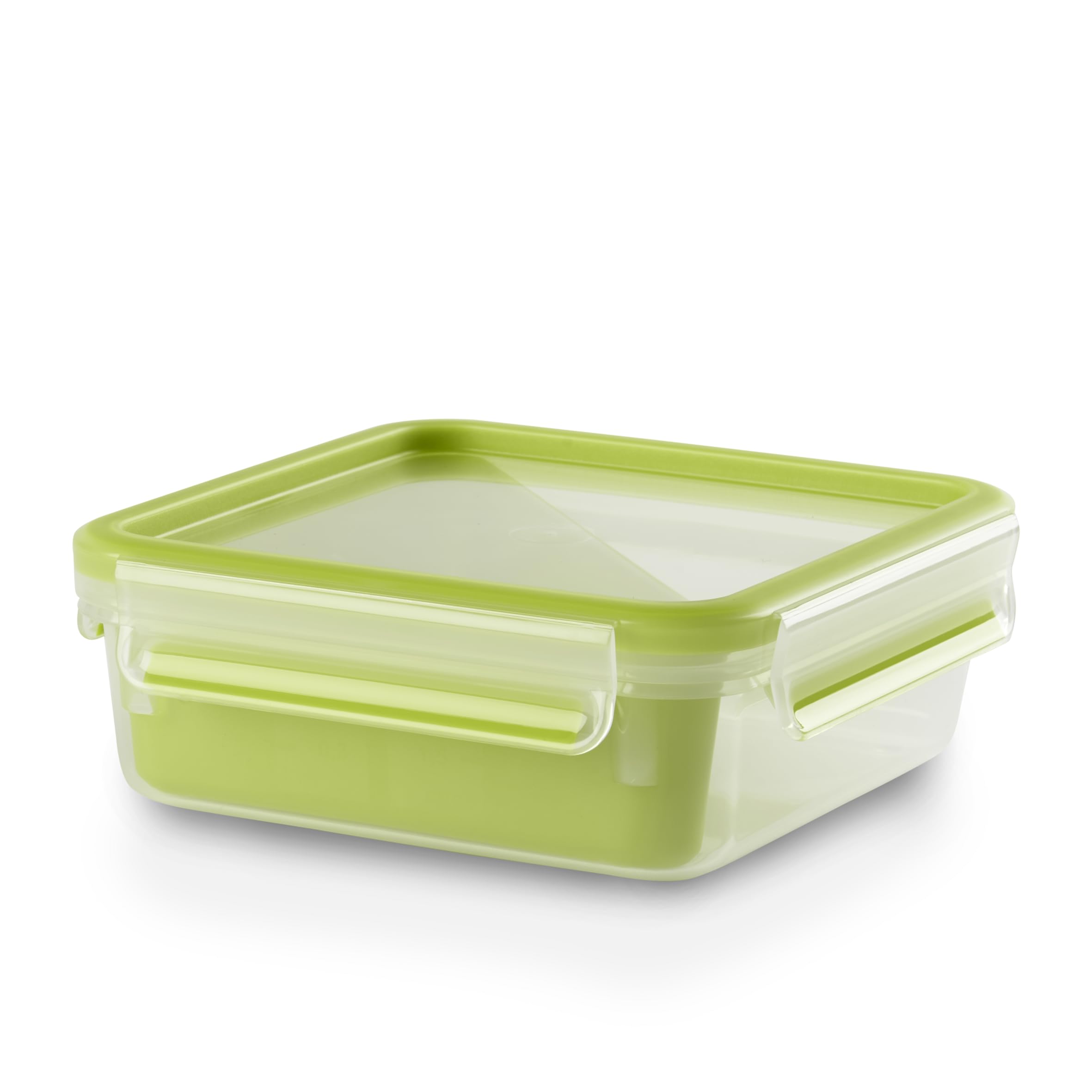 Tefal Master Seal to Go Sandwich Box Square Food Storage, Clear/Green, 0.85 Litre