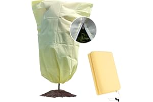 Homoda Plant Covers Freeze Protection Large, 78''W x 94’’H Shrub Covers with Zipper and Drawstring, Frost Cloth for Winter, Outdoor Plant Blankets for Cold Weather