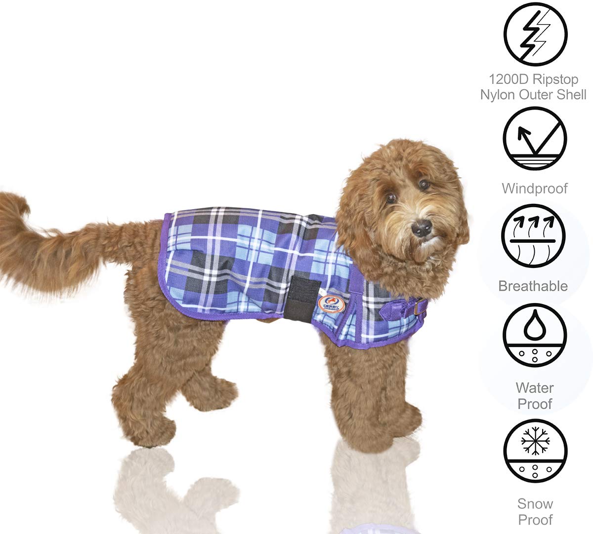 Derby Originals 1200D Heavy Duty Waterproof Dog Coat with 2 Year Limited Warranty Large 