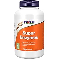 NOW Supplements, Super Enzymes, Formulated with Bromelain, Ox Bile, Pancreatin and Papain, Super Enzymes,180 Capsules