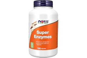 NOW Supplements, Super Enzymes, Formulated with Bromelain, Ox Bile, Pancreatin and Papain, Super Enzymes,180 Capsules