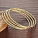 Girl Era 18K Twisted Set of 4 Gold Bracelets Charm Bracelets Gold Bangles